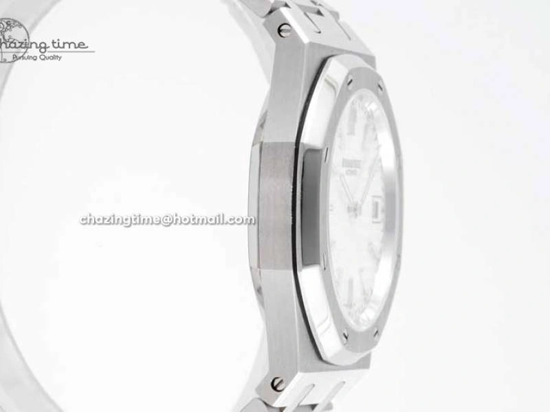 Royal Oak 39mm 15202 SS BF 1:1 Best Edition White Textured Dial on SS Bracelet A2121