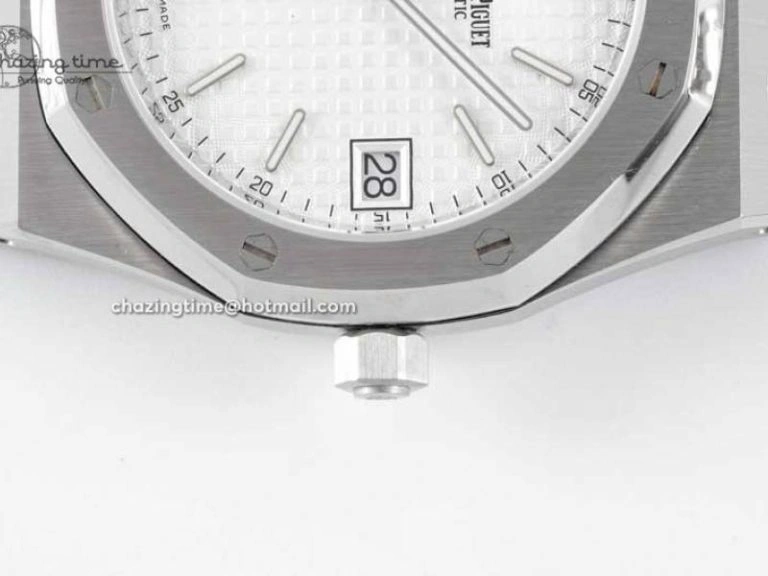 Royal Oak 39mm 15202 SS BF 1:1 Best Edition White Textured Dial on SS Bracelet A2121