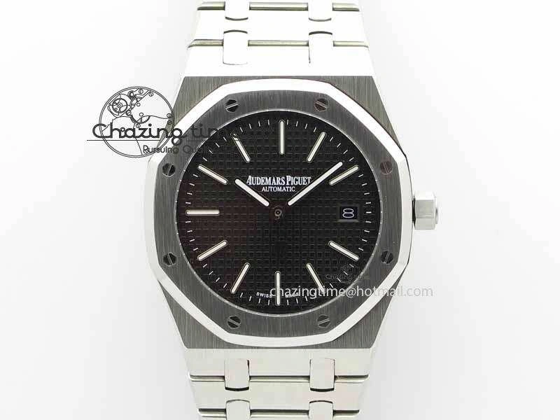 Royal Oak 39mm 15202 SS Black Dial On SS Bracelet MIYOTA9015
