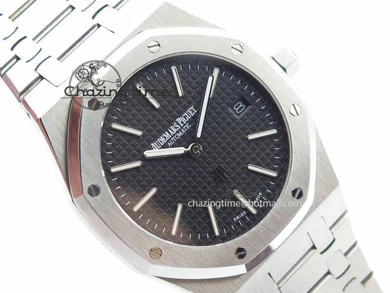 Royal Oak 39mm 15202 SS Black Dial On SS Bracelet MIYOTA9015