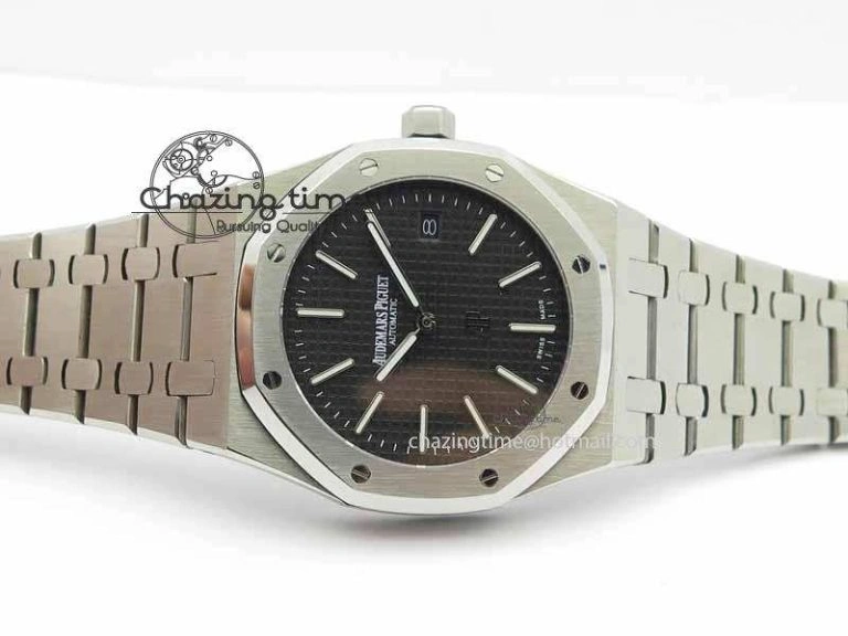 Royal Oak 39mm 15202 SS Black Dial On SS Bracelet MIYOTA9015
