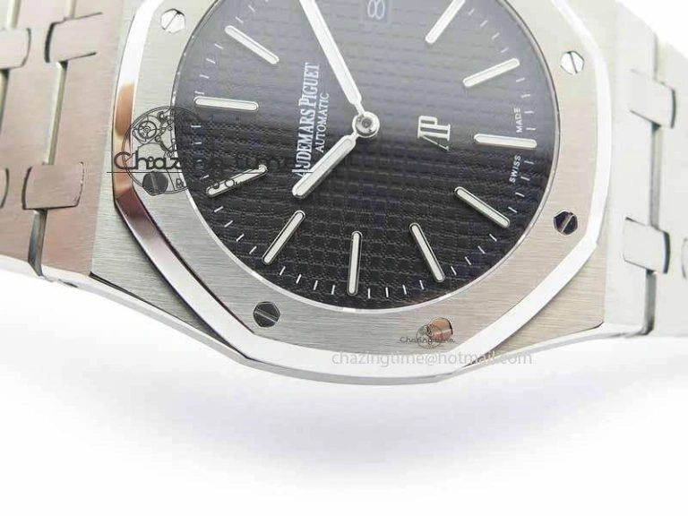 Royal Oak 39mm 15202 SS Black Dial On SS Bracelet MIYOTA9015