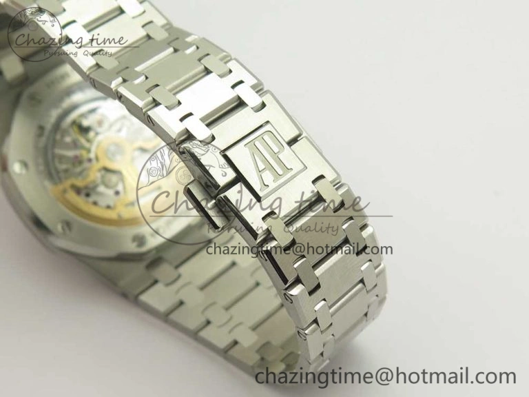 Royal Oak 39mm 15202 SS JF 1:1 Best Edition Blue Textured Dial on SS Bracelet A2121