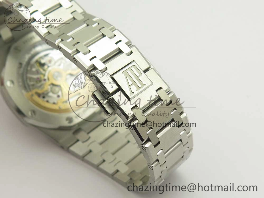 Royal Oak 39mm 15202 SS JF 1:1 Best Edition Blue Textured Dial on SS Bracelet A2121