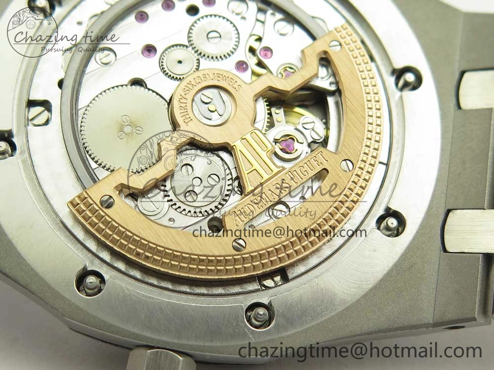Royal Oak 39mm 15202 SS JF 1:1 Best Edition Blue Textured Dial on SS Bracelet A2121