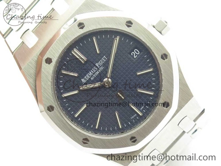 Royal Oak 39mm 15202 SS JF 1:1 Best Edition Blue Textured Dial on SS Bracelet A2121