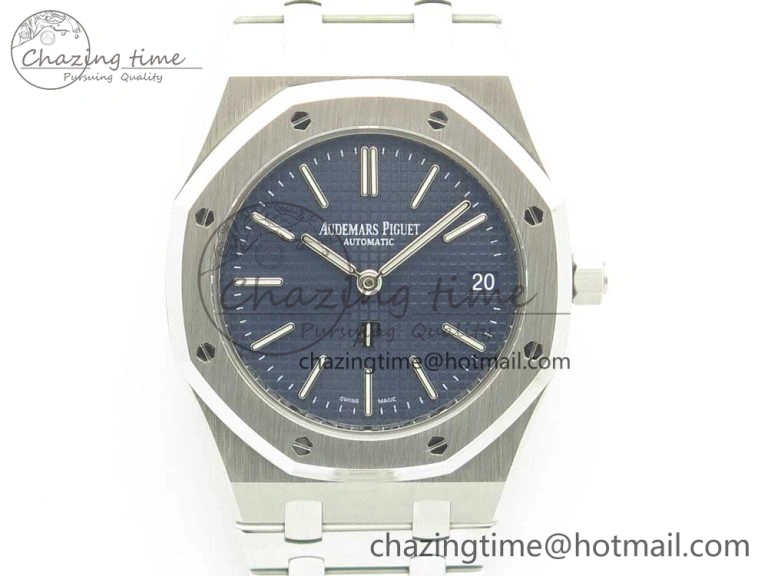 Royal Oak 39mm 15202 SS JF 1:1 Best Edition Blue Textured Dial on SS Bracelet A2121