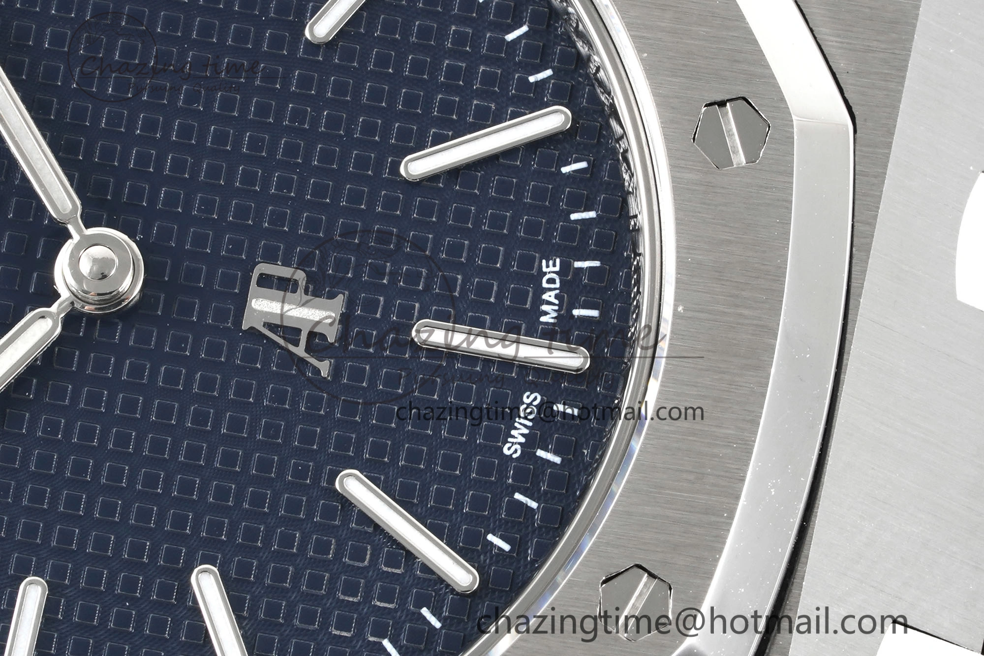 Royal Oak 39mm 15202 SS JJF 1:1 Best Edition Blue Textured Dial on SS Bracelet A2121