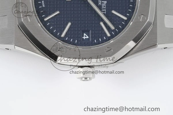 Royal Oak 39mm 15202 SS JJF 1:1 Best Edition Blue Textured Dial on SS Bracelet A2121