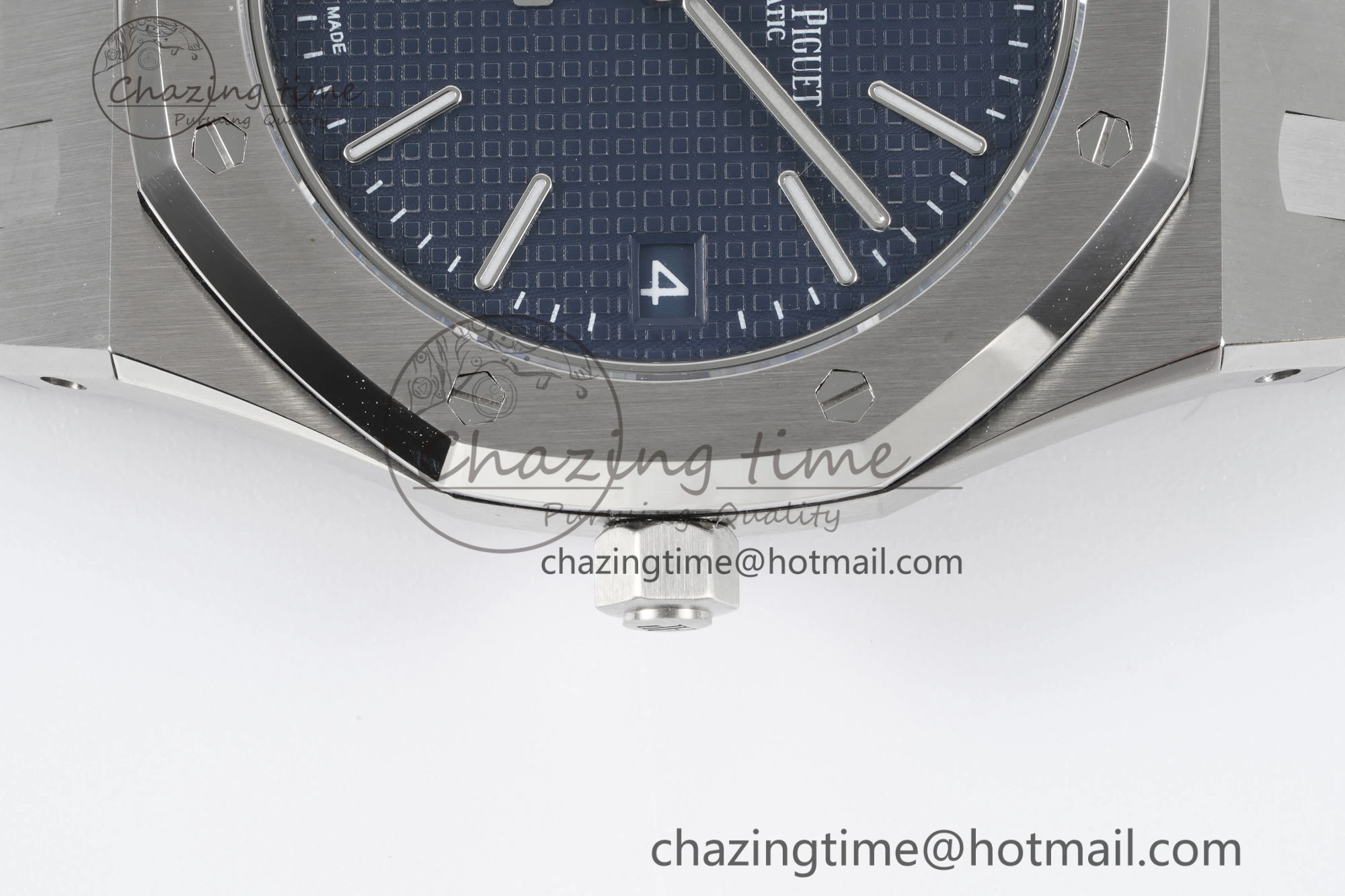 Royal Oak 39mm 15202 SS JJF 1:1 Best Edition Blue Textured Dial on SS Bracelet A2121