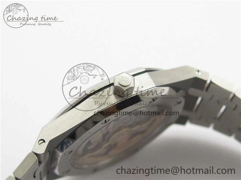 Royal Oak 39mm 15202 SS KZF 1:1 Best Edition Blue Textured Dial on SS Bracelet A2121