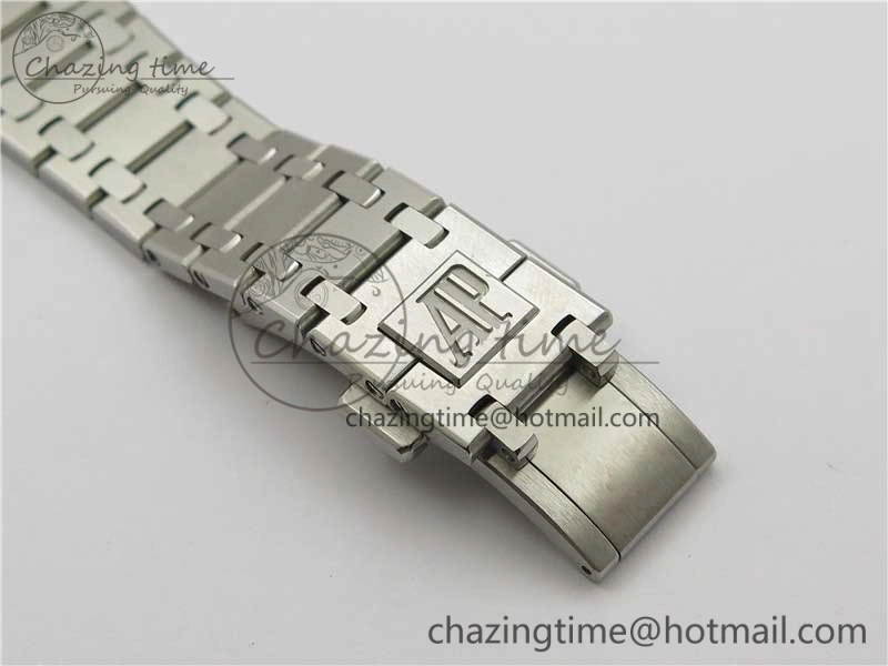 Royal Oak 39mm 15202 SS KZF 1:1 Best Edition Blue Textured Dial on SS Bracelet A2121