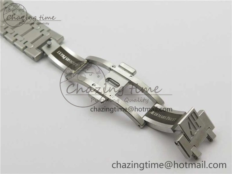 Royal Oak 39mm 15202 SS KZF 1:1 Best Edition Blue Textured Dial on SS Bracelet A2121