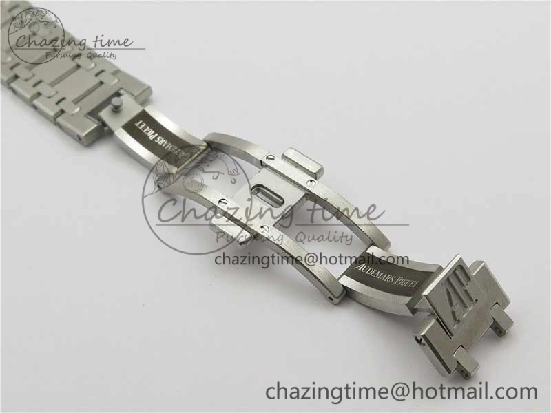 Royal Oak 39mm 15202 SS KZF 1:1 Best Edition Blue Textured Dial on SS Bracelet A2121