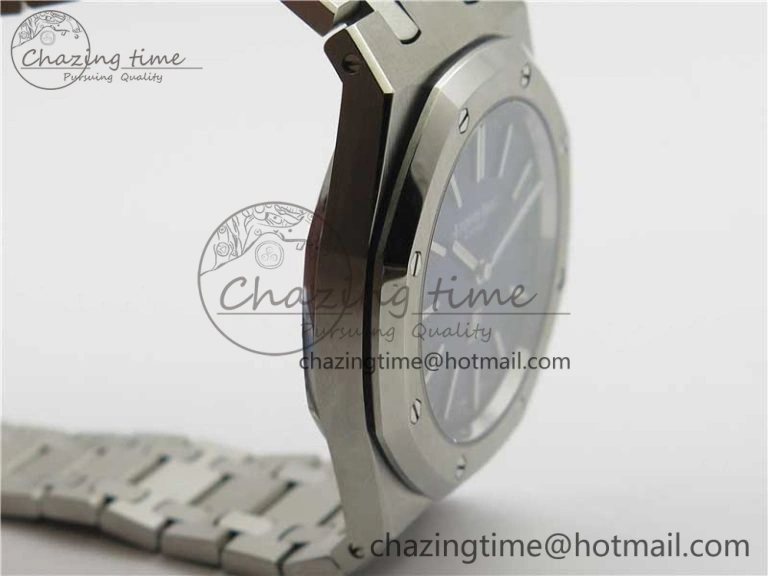 Royal Oak 39mm 15202 SS KZF 1:1 Best Edition Blue Textured Dial on SS Bracelet A2121