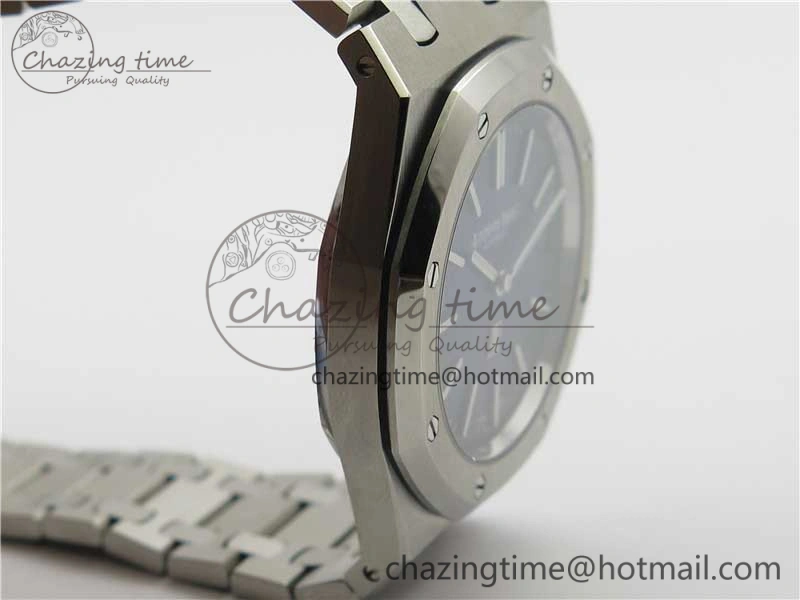 Royal Oak 39mm 15202 SS KZF 1:1 Best Edition Blue Textured Dial on SS Bracelet A2121
