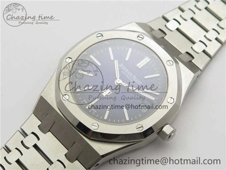 Royal Oak 39mm 15202 SS KZF 1:1 Best Edition Blue Textured Dial on SS Bracelet A2121