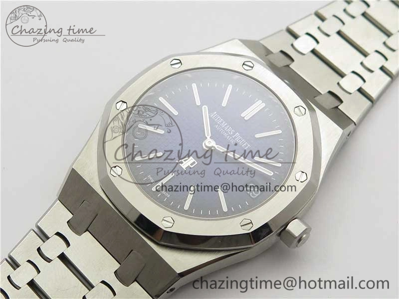 Royal Oak 39mm 15202 SS KZF 1:1 Best Edition Blue Textured Dial on SS Bracelet A2121