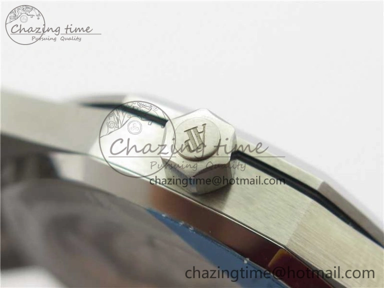 Royal Oak 39mm 15202 SS XF 1:1 Best Edition Blue Textured Dial on SS Bracelet A2121 V2