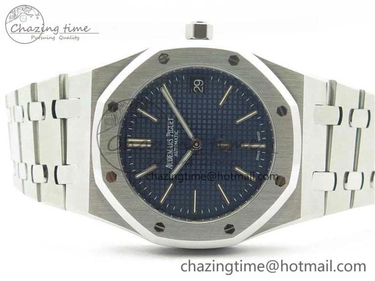 Royal Oak 39mm 15202 SS XF 1:1 Best Edition Blue Textured Dial on SS Bracelet A2121 V2
