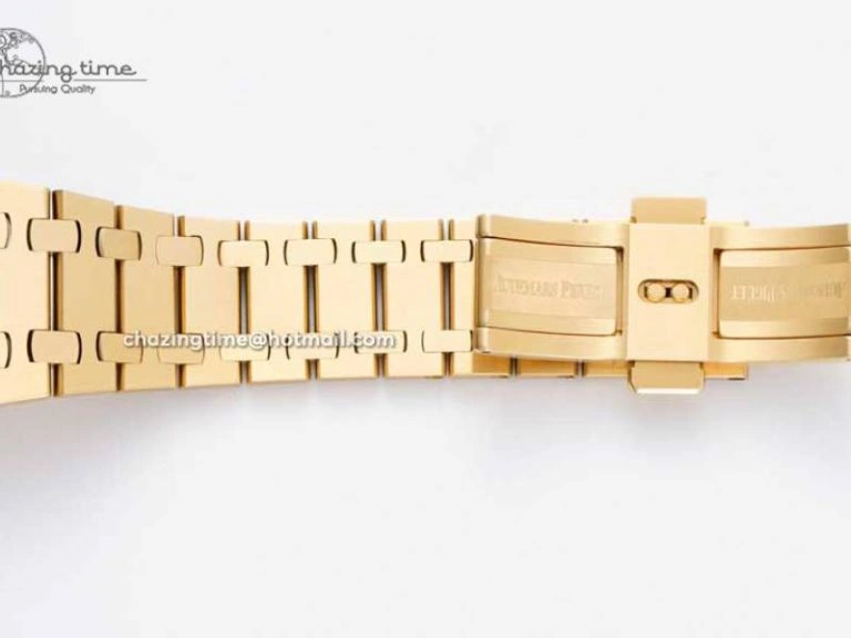 Royal Oak 39mm 15202 YG BF 1:1 Best Edition White Textured Dial on YG Bracelet A2121