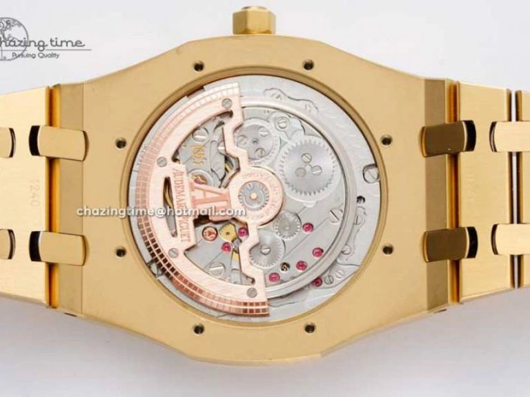 Royal Oak 39mm 15202 YG BF 1:1 Best Edition White Textured Dial on YG Bracelet A2121