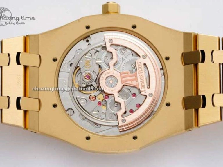 Royal Oak 39mm 15202 YG BF 1:1 Best Edition White Textured Dial on YG Bracelet A2121