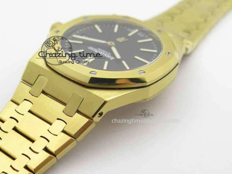 Royal Oak 39mm 15202 YG Black Dial On YG Bracelet MIYOTA9015