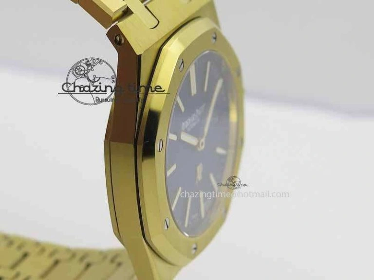 Royal Oak 39mm 15202 YG Blue Dial On YG Bracelet MIYOTA9015