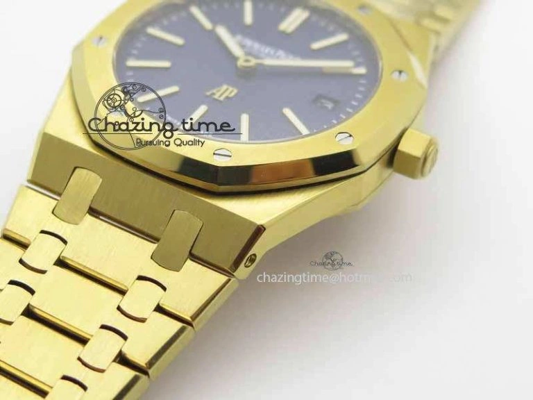 Royal Oak 39mm 15202 YG Blue Dial On YG Bracelet MIYOTA9015