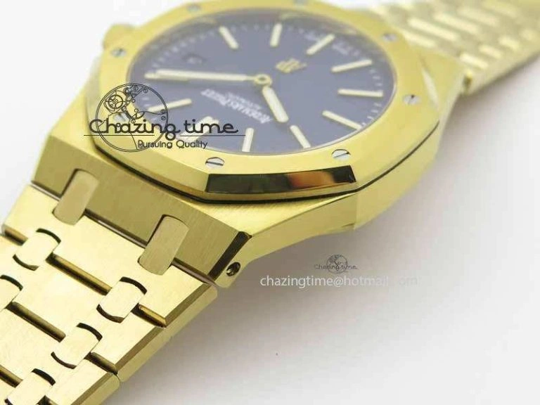 Royal Oak 39mm 15202 YG Blue Dial On YG Bracelet MIYOTA9015