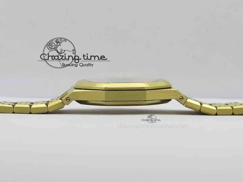 Royal Oak 39mm 15202 YG Green Dial On YG Bracelet MIYOTA9015