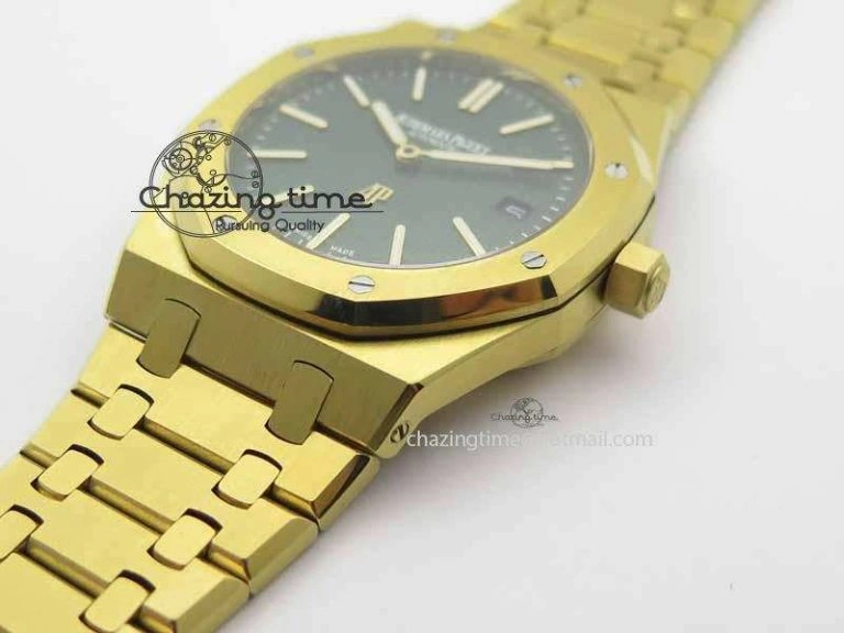 Royal Oak 39mm 15202 YG Green Dial On YG Bracelet MIYOTA9015