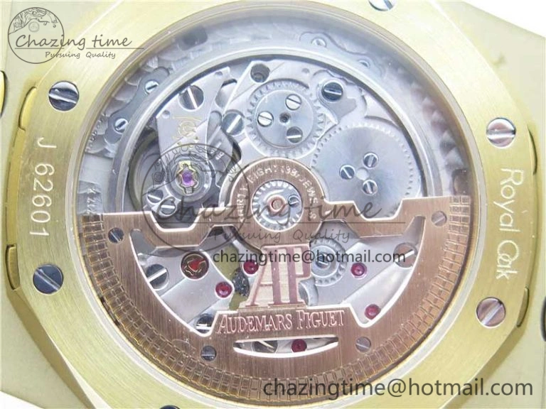 Royal Oak 39mm 15202 YG KZF 1:1 Best Edition Yellow Textured Dial on YG Bracelet A2121