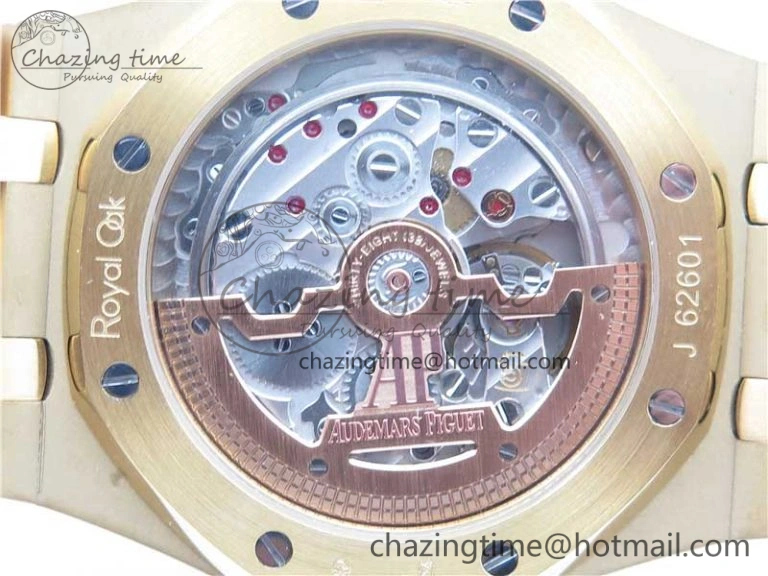 Royal Oak 39mm 15202 YG KZF 1:1 Best Edition Yellow Textured Dial on YG Bracelet A2121