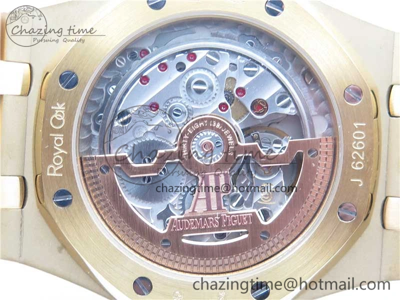 Royal Oak 39mm 15202 YG KZF 1:1 Best Edition Yellow Textured Dial on YG Bracelet A2121