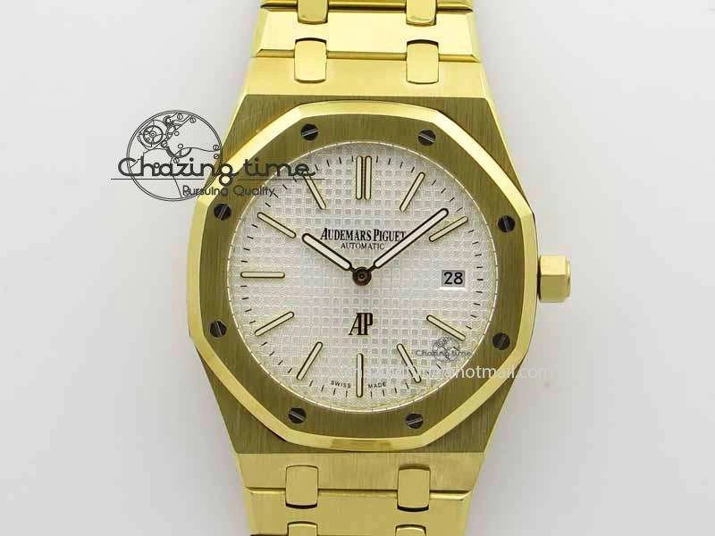 Royal Oak 39mm 15202 YG White Dial On YG Bracelet MIYOTA9015