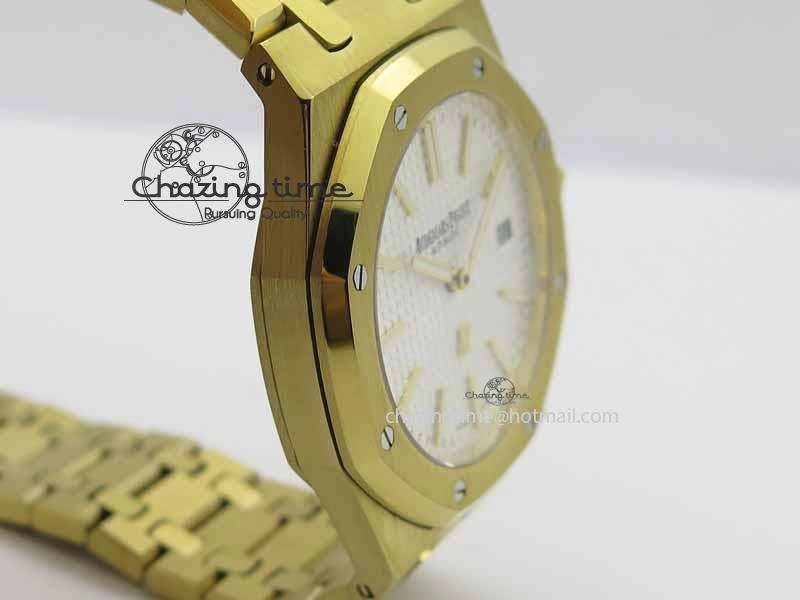 Royal Oak 39mm 15202 YG White Dial On YG Bracelet MIYOTA9015