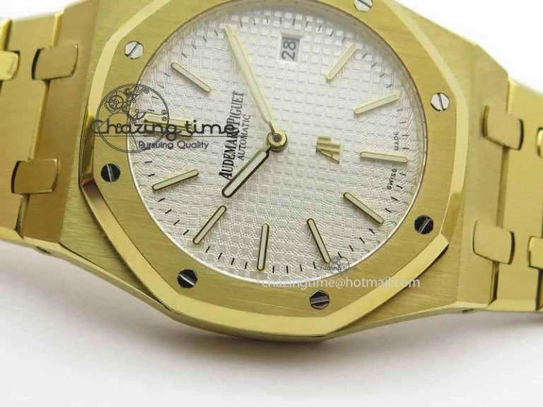 Royal Oak 39mm 15202 YG White Dial On YG Bracelet MIYOTA9015