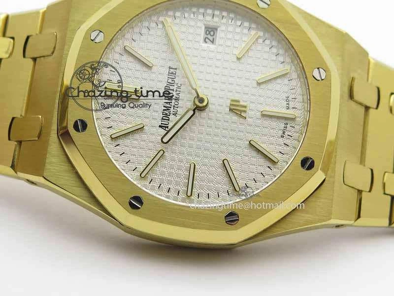 Royal Oak 39mm 15202 YG White Dial On YG Bracelet MIYOTA9015