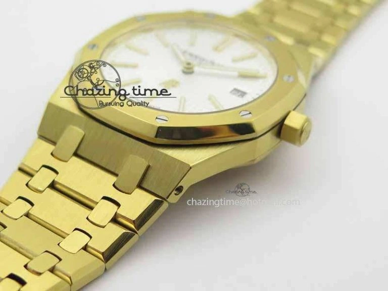 Royal Oak 39mm 15202 YG White Dial On YG Bracelet MIYOTA9015