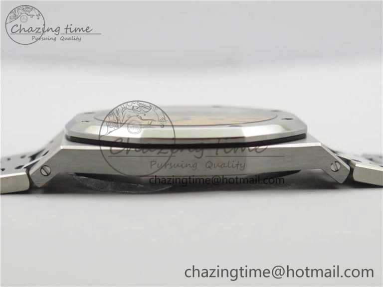 Royal Oak 39mm 15202BC SS XF 1:1 Best Edition Yellow Textured Dial on SS Bracelet A2121
