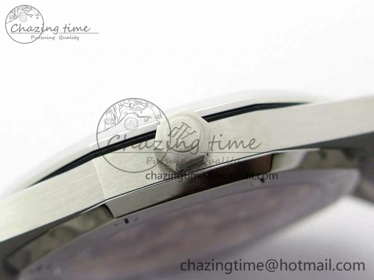 Royal Oak 39mm 15202IP Polished Bezel SS XF 1:1 Best Edition Gradient Blue Textured Dial on SS Bracelet A2121 V2