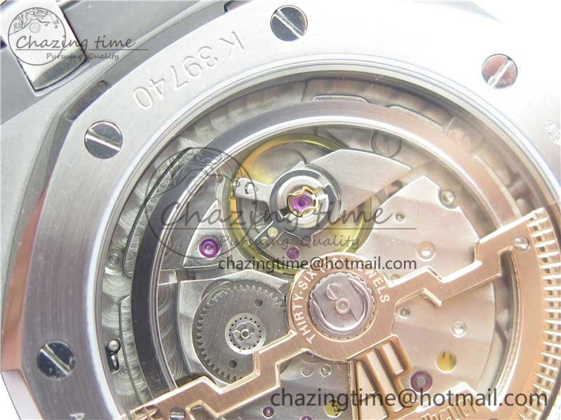 Royal Oak 39mm 15202IP Polished Bezel SS XF 1:1 Best Edition Gradient Blue Textured Dial on SS Bracelet A2121 V2
