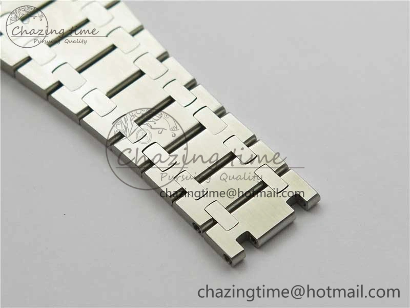 Royal Oak 39mm 15202IP Polished Bezel SS XF 1:1 Best Edition Gradient Blue Textured Dial on SS Bracelet A2121 V2
