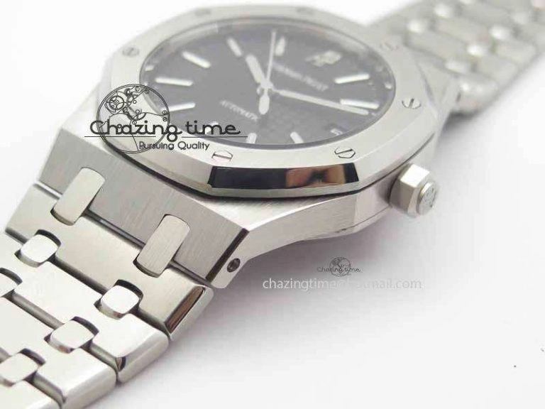 Royal Oak 39mm 15300 SS BP Maker Best Edition Black Dial On SS Bracelet A3120