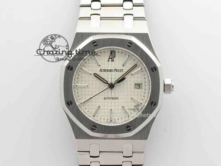 Royal Oak 39mm 15300 SS BP Maker Best Edition White Dial On SS Bracelet A3120