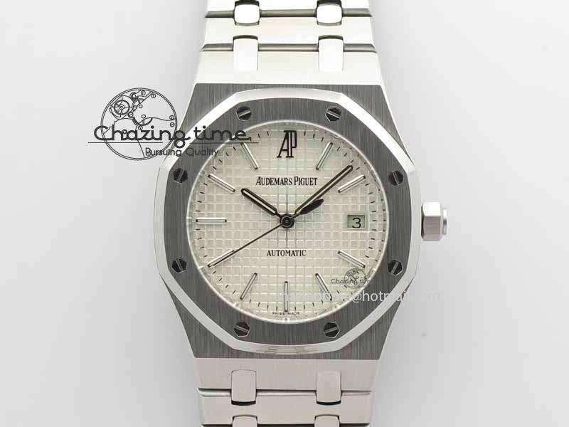 Royal Oak 39mm 15300 SS BP Maker Best Edition White Dial On SS Bracelet A3120