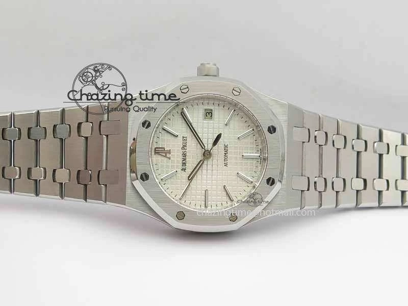 Royal Oak 39mm 15300 SS BP Maker Best Edition White Dial On SS Bracelet A3120