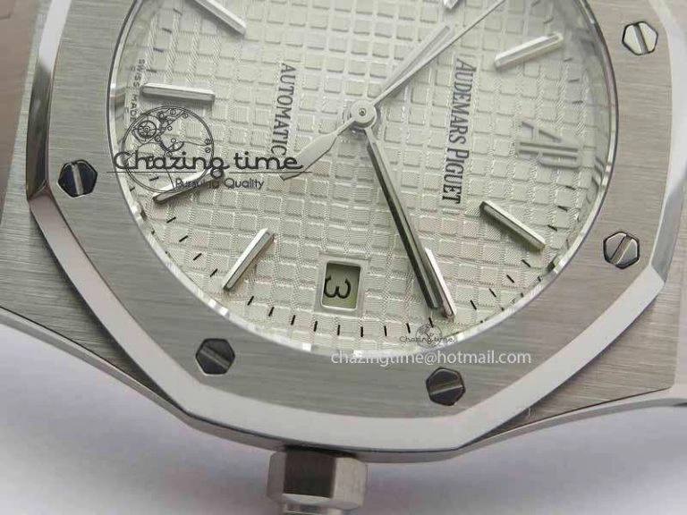 Royal Oak 39mm 15300 SS BP Maker Best Edition White Dial On SS Bracelet A3120